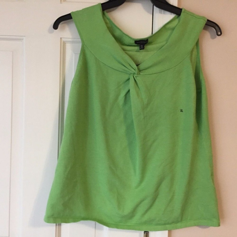 MADISON LADIES SIZE XL MINT GREEN TEA FUSION PULLOVER TOP SLEEVELESS V-NECK SHIR
